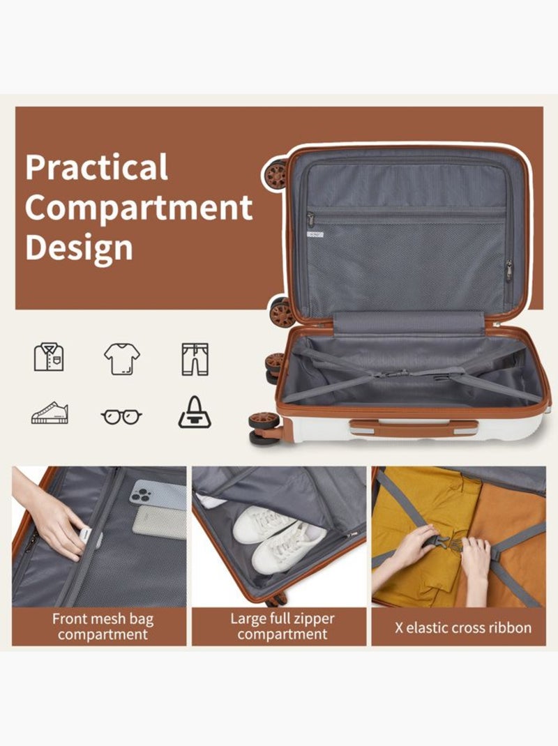 Valise grande taille - 75x47.5x29.5 cm pp 100 l tsa - kono Crème - Kiabi