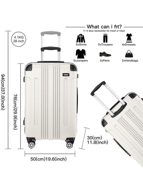 Valise grande taille - 75x47x29 cm abs + pc 94 l à code - kono - Kiabi Valise grande taille - 75x47x29 cm abs + pc 94 l à code - kono - Kiabi