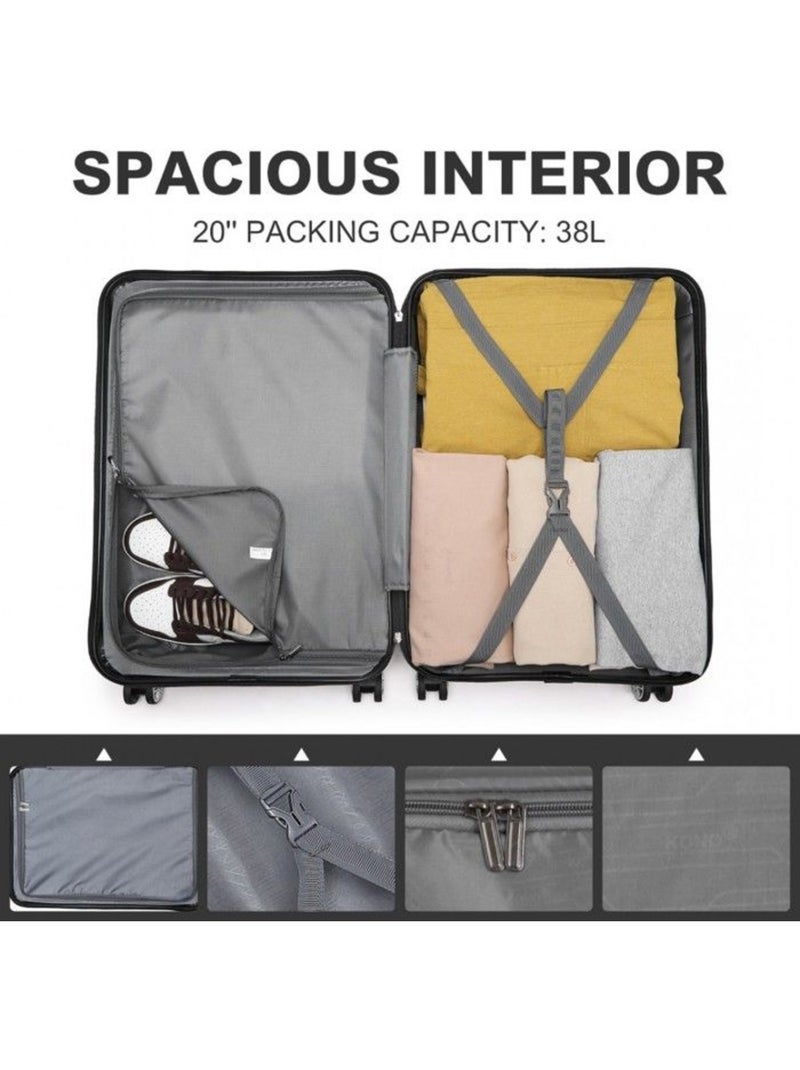 Valise grande taille - 75x48x30 cm abs 100 l tsa - kono Bleu - Kiabi