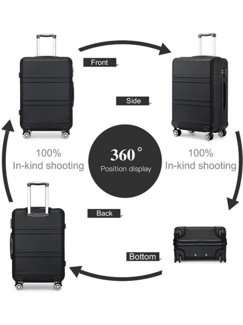 Valise grande taille - 75x48x30 cm abs 100 l tsa - kono Noir - Kiabi