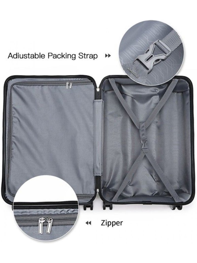 Valise grande taille - 75x48x30 cm abs 100 l tsa - kono Noir - Kiabi