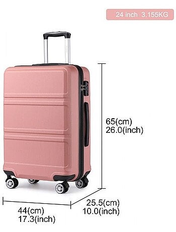 Valise grande taille - 75x48x30 cm abs 100 l tsa - kono