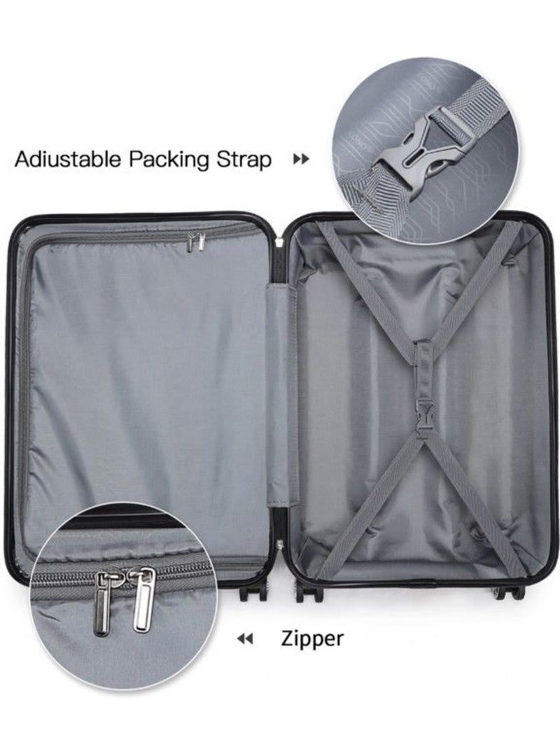 Valise grande taille - 75x48x30 cm abs 100 l tsa - kono Nude - Kiabi