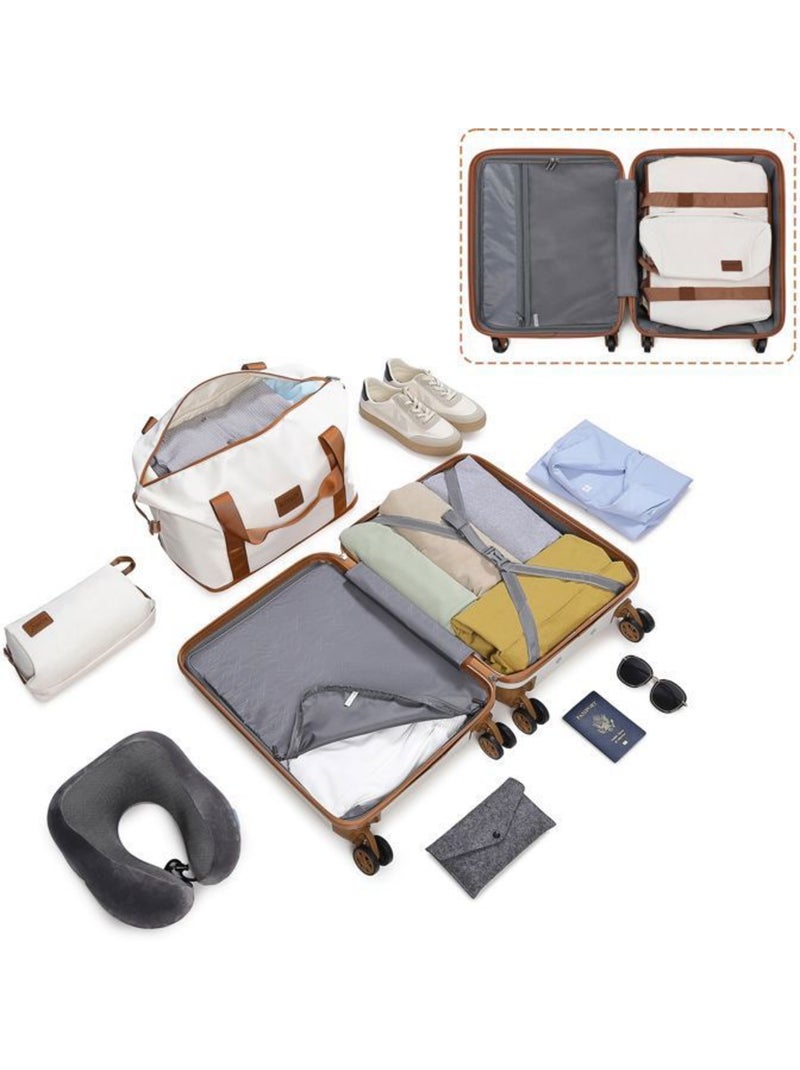 Valise grande taille - 75x51x28 cm abs 63 l à code - kono Crème - Kiabi
