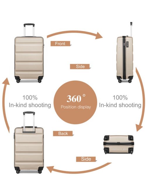 Valise grande taille - 75x51x28 cm abs+pc 4 roulettes - kono - Kiabi Valise grande taille - 75x51x28 cm abs+pc 4 roulettes - kono - Kiabi