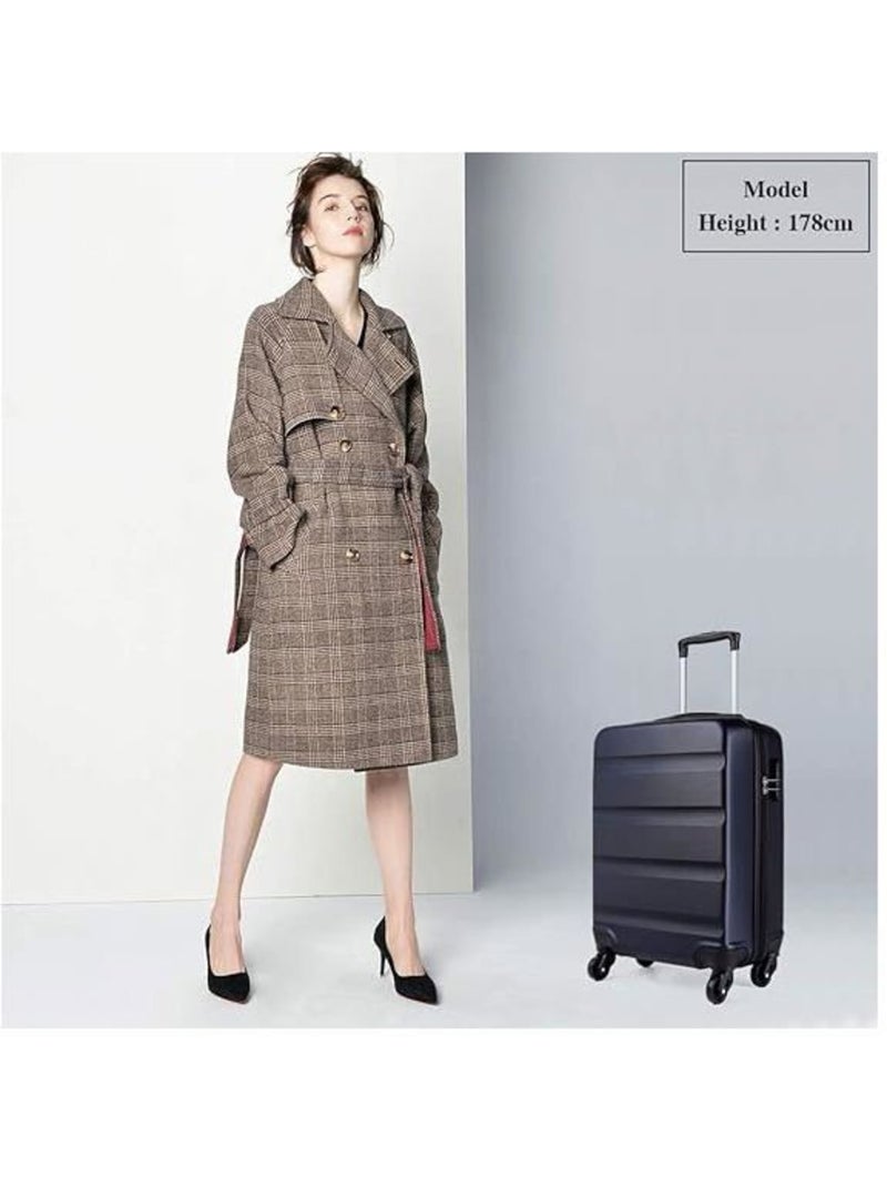 Valise grande taille - 75x51x28 cm abs+pc 4 roulettes - kono Bleu - Kiabi