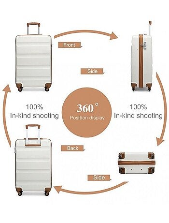 Valise grande taille - 75x51x28 cm rigide 100 l tsa - kono