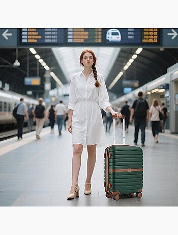 Valise grande taille - 76.5x50.5x29 cm abs + pc 94 l tsa - kono