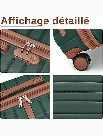 Valise grande taille - 76.5x50.5x29 cm abs + pc 94 l tsa - kono