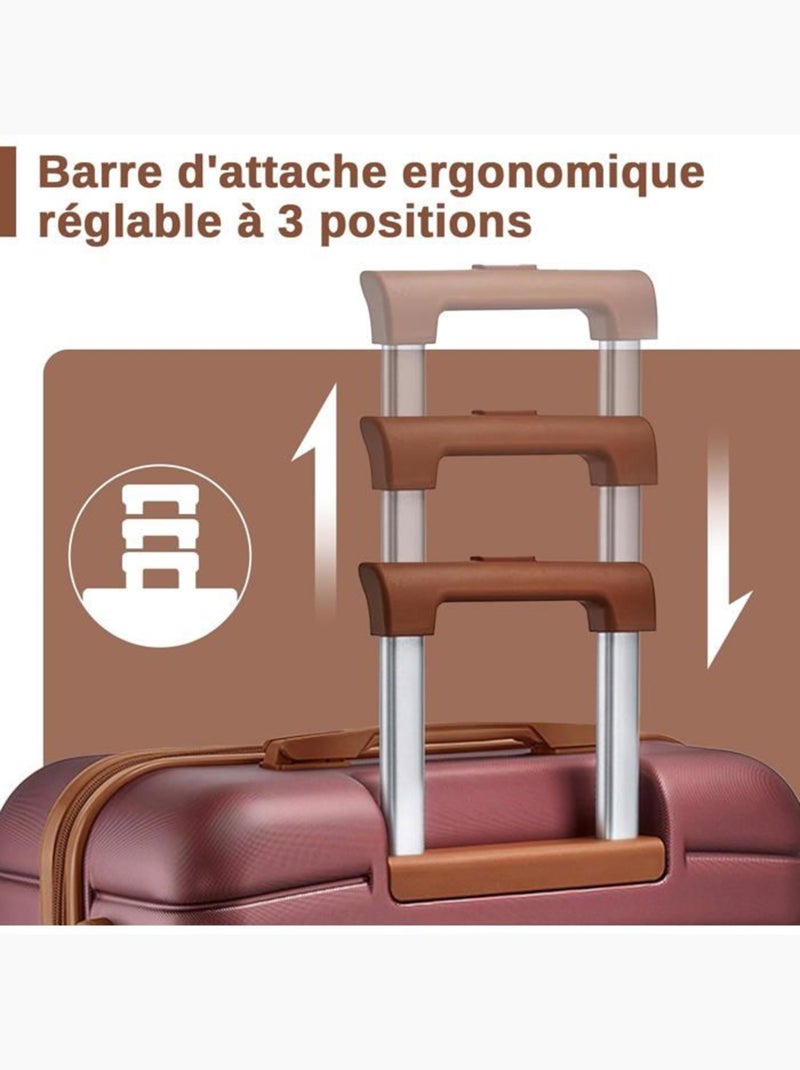 Valise grande taille - 76.5x50.5x29 cm abs + pc 94 l tsa - kono Rouge - Kiabi