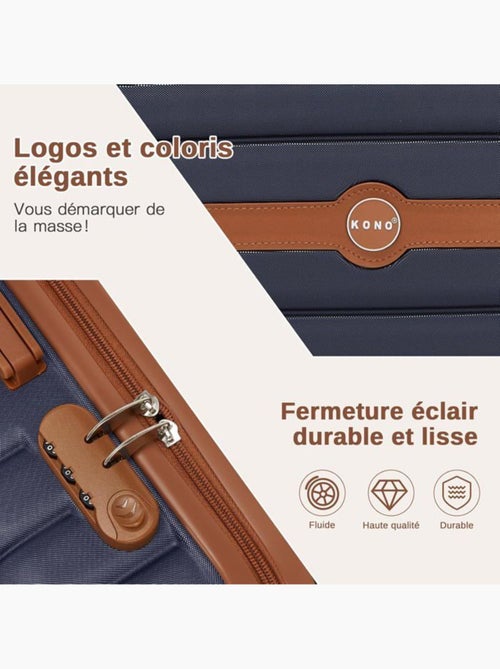 Valise grande taille - 76.5x50.5x29 cm abs+pc 4 roulettes serrure tsa - kono - Kiabi Valise grande taille - 76.5x50.5x29 cm abs+pc 4 roulettes serrure tsa - kono - Kiabi