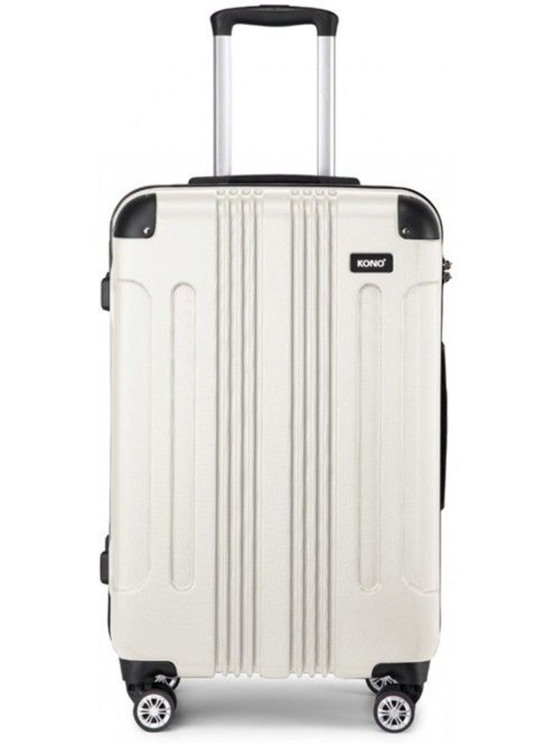 Valise grande taille - 76x50x30 cm abs 114 l à code - kono Beige - Kiabi