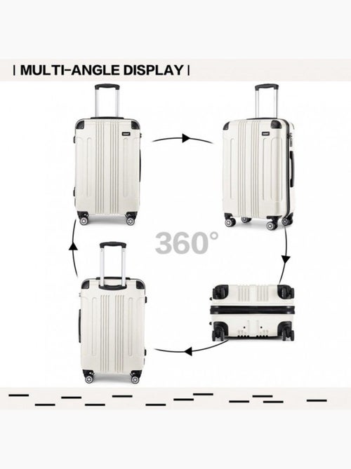 Valise grande taille - 76x50x30 cm abs 114 l à code - kono - Kiabi Valise grande taille - 76x50x30 cm abs 114 l à code - kono - Kiabi