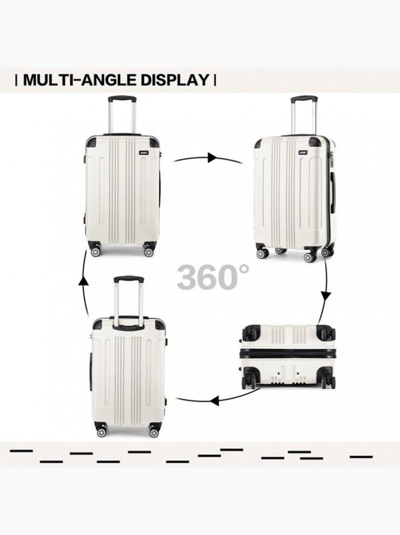 Valise grande taille - 76x50x30 cm abs 114 l à code - kono Beige - Kiabi
