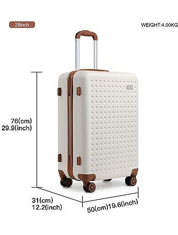 Valise grande taille - 76x50x31 cm abs 99 l tsa - kono