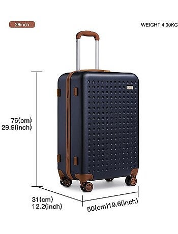 Valise grande taille - 76x50x31 cm abs 99 l tsa - kono