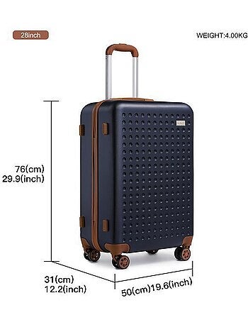 Valise grande taille - 76x50x31 cm abs 99 l tsa - kono
