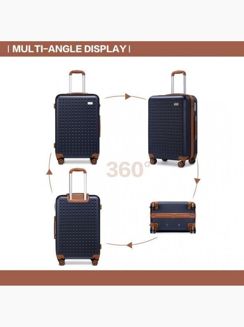 Valise grande taille - 76x50x31 cm abs 99 l tsa - kono Bleu marine - Kiabi