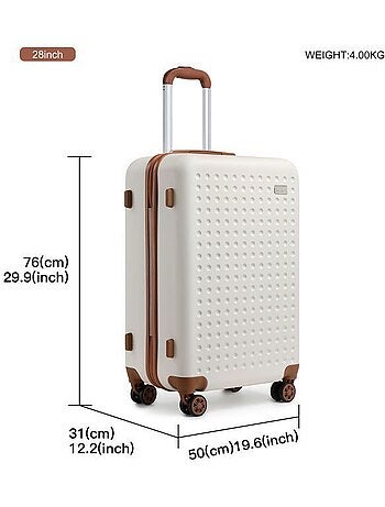 Valise grande taille - 76x50x31 cm abs 99 l tsa - kono