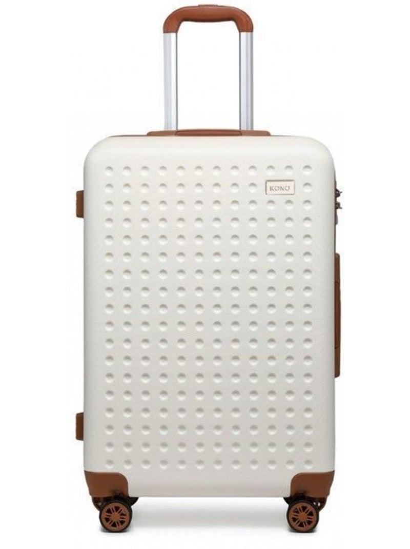Valise grande taille - 76x50x31 cm abs 99 l tsa - kono Crème - Kiabi