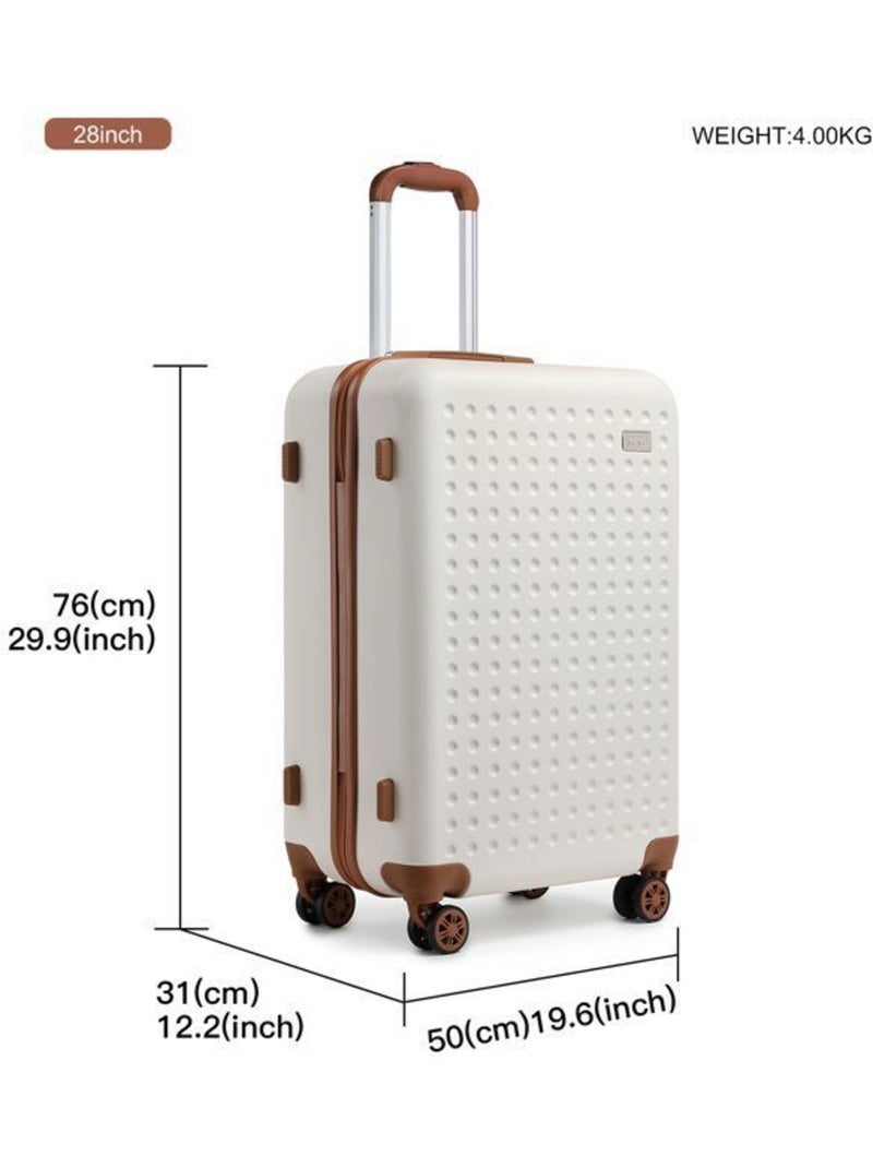 Valise grande taille - 76x50x31 cm abs 99 l tsa - kono Crème - Kiabi