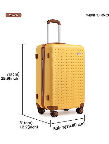 Valise grande taille - 76x50x31 cm abs 99 l tsa - kono