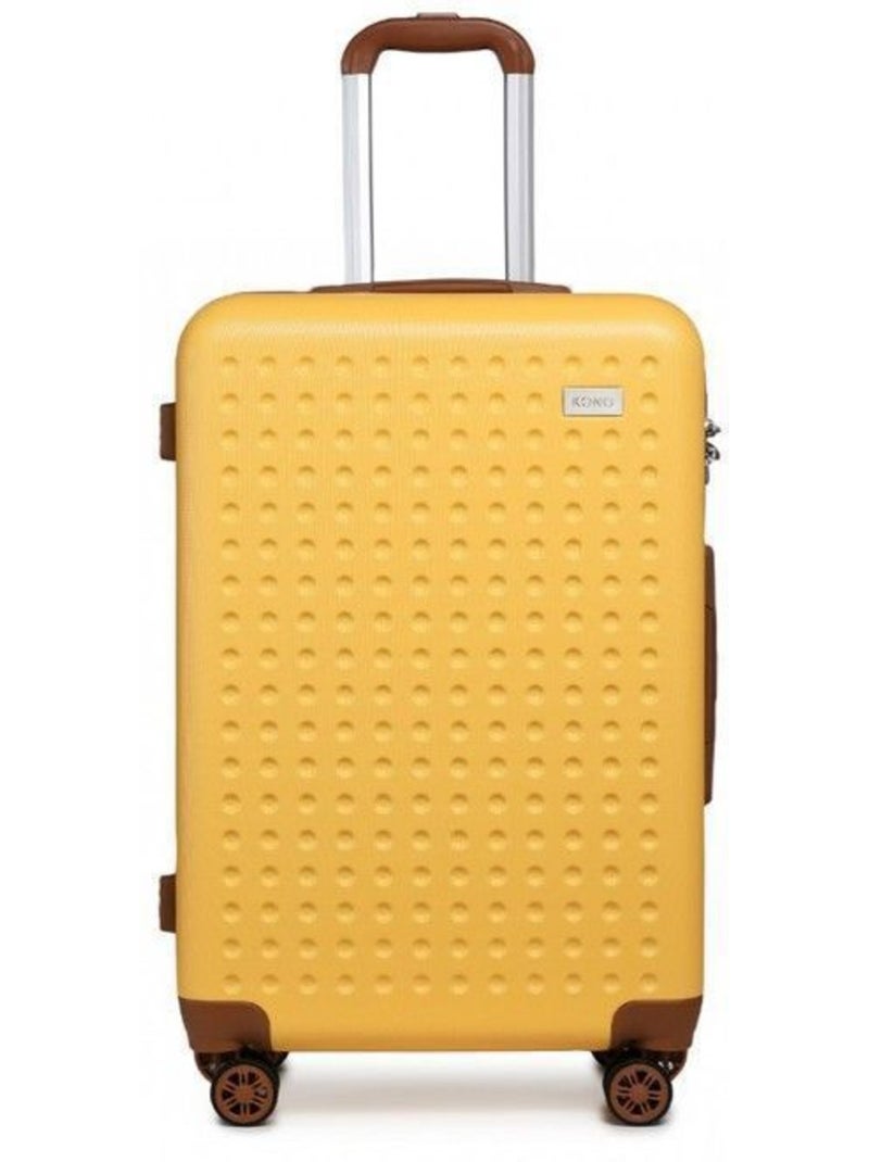 Valise grande taille - 76x50x31 cm abs 99 l tsa - kono Jaune - Kiabi