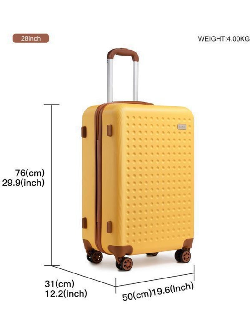Valise grande taille - 76x50x31 cm abs 99 l tsa - kono Jaune - Kiabi