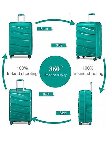 Valise grande taille - 76x50x31 cm pp 105 l tsa - kono