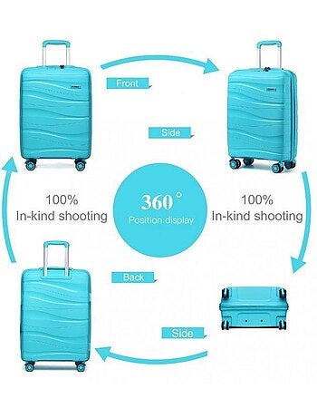 Valise grande taille - 76x50x31 cm pp 105 l tsa - kono