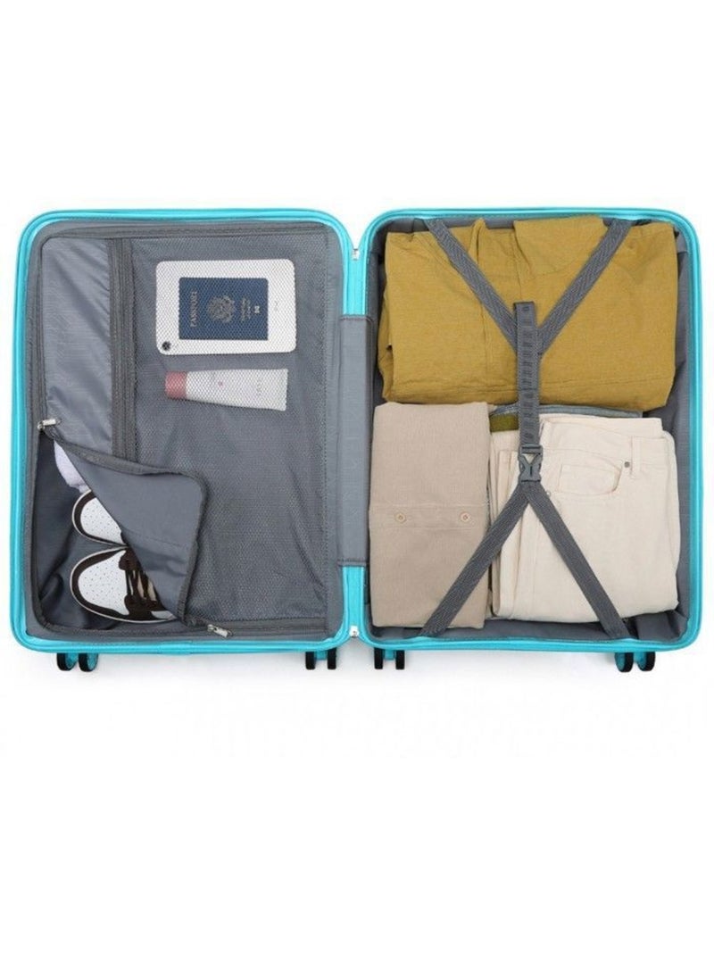 Valise grande taille - 76x50x31 cm pp 105 l tsa - kono Bleu - Kiabi