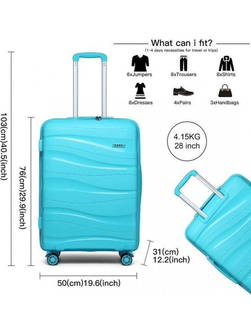 Valise grande taille - 76x50x31 cm pp 105 l tsa - kono Bleu - Kiabi