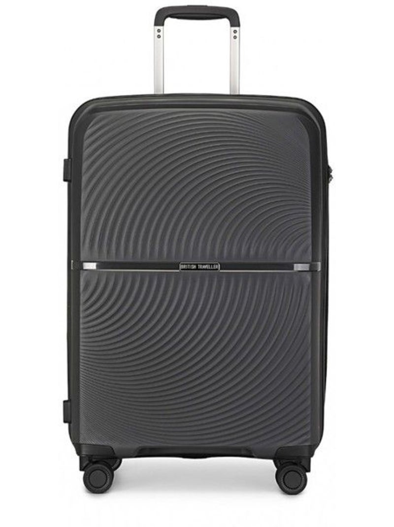 Valise grande taille - 76x51x30 cm rigide - british traveller Noir - Kiabi