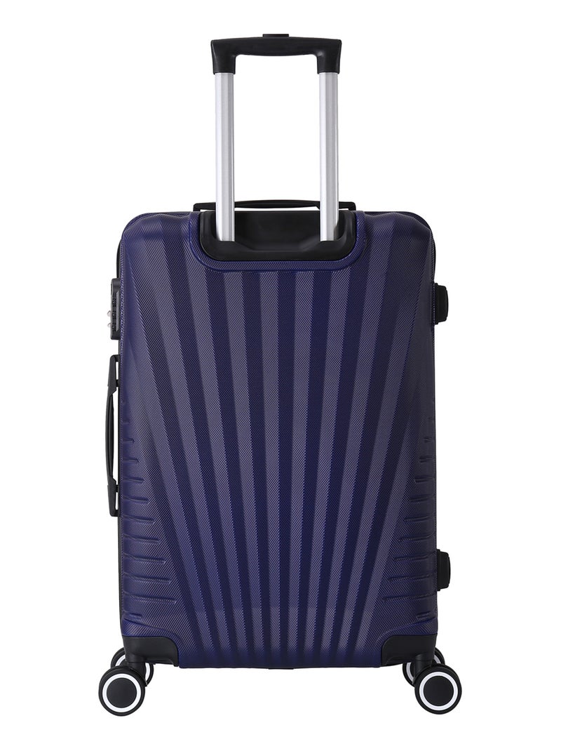 Valise Grande taille 4 roues 75cm - Elegance - Trolley ADC Bleu marine - Kiabi