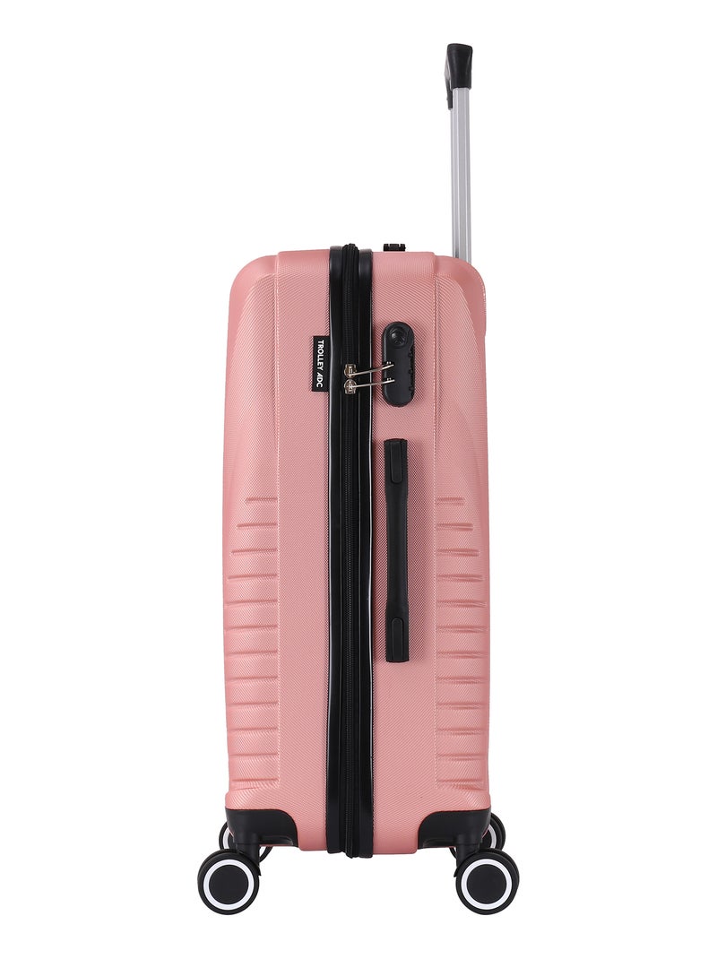Valise Grande taille 4 roues 75cm - Elegance - Trolley ADC Rose - Kiabi