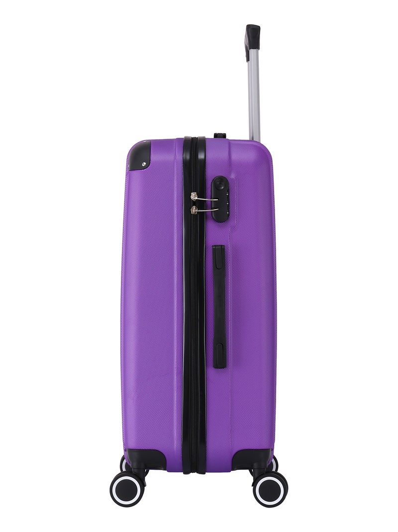 Valise Grande taille 4 roues 75cm rigide - Corner - Trolley ADC Violet - Kiabi