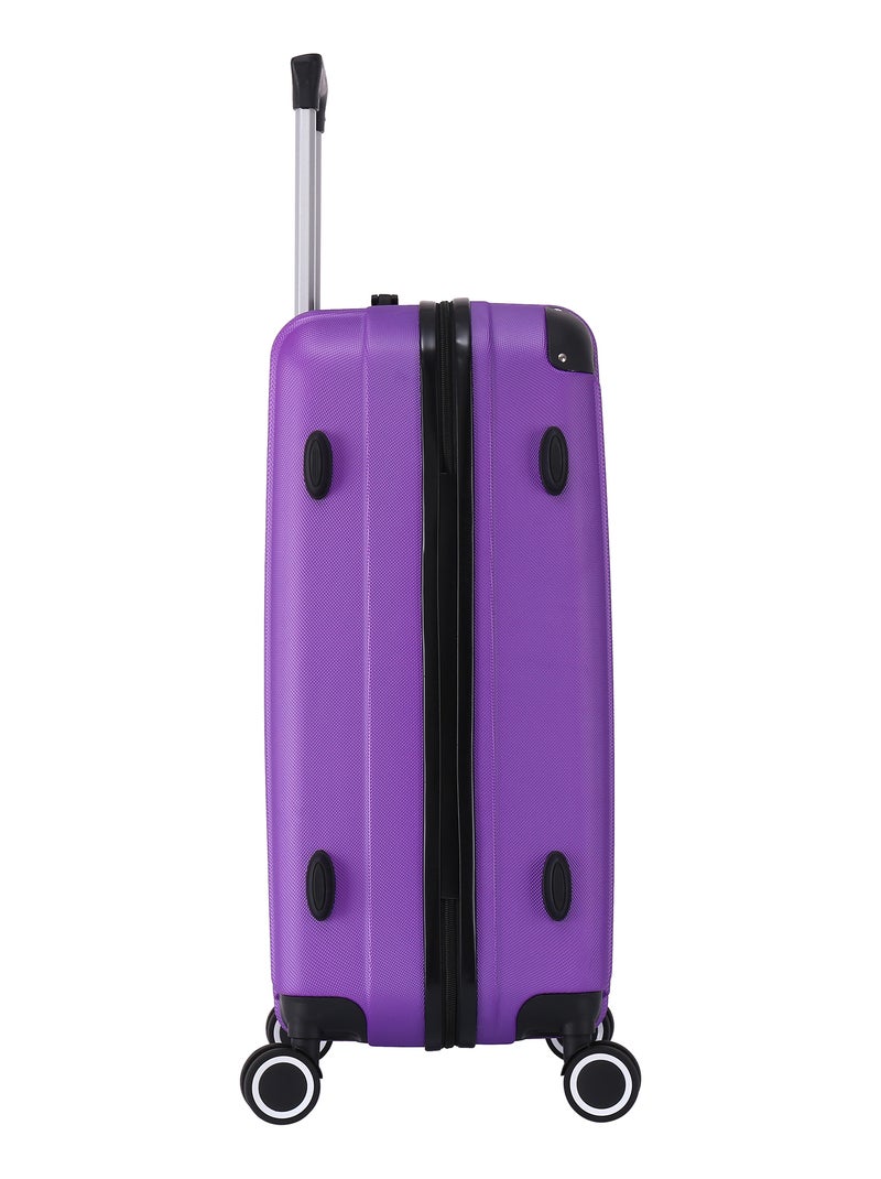 Valise Grande taille 4 roues 75cm rigide - Corner - Trolley ADC Violet - Kiabi