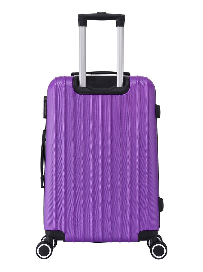 Valise Grande taille 4 roues 75cm rigide - Corner - Trolley ADC Violet - Kiabi