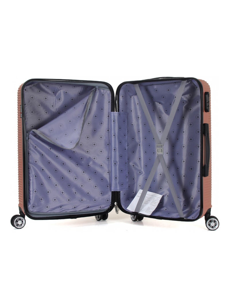 Valise Grande taille 4 roues 75cm rigide - Luton - SuperFly Rose - Kiabi