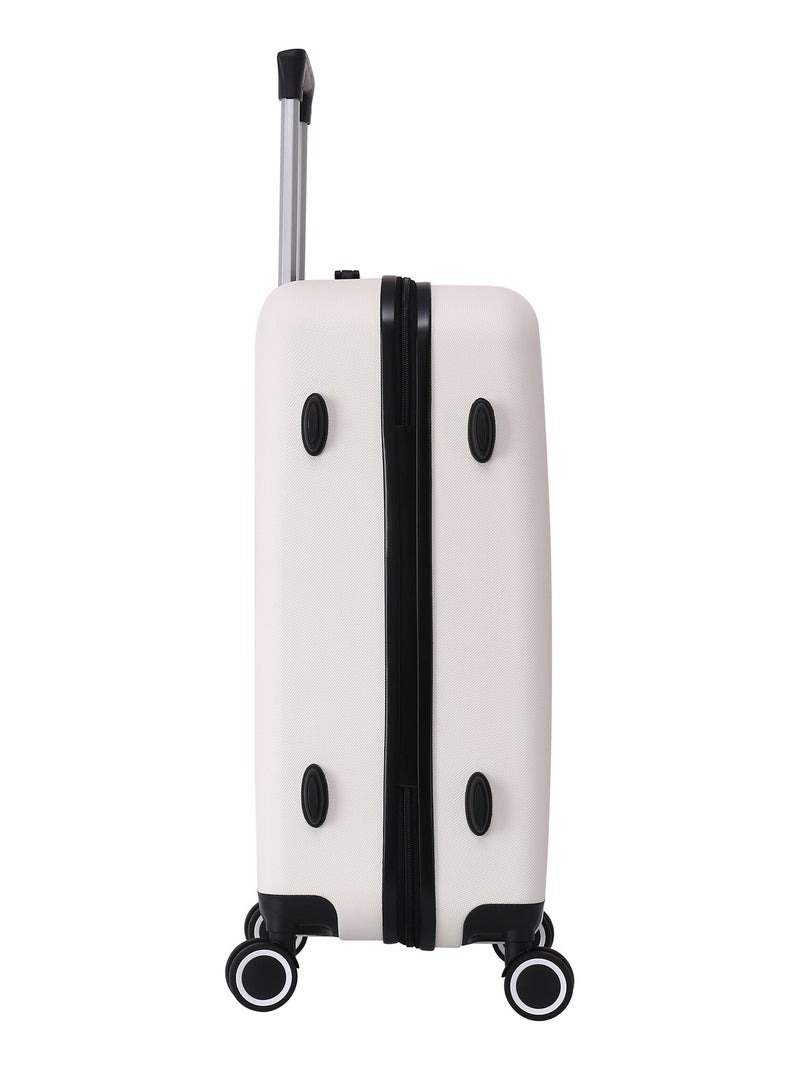 Valise Grande taille 4 roues ABS Print - Papillon - SuperFly Blanc - Kiabi
