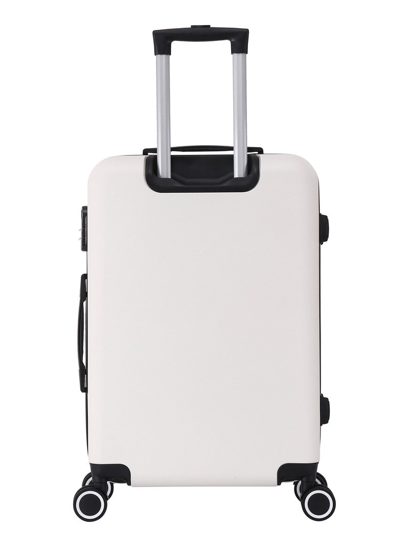 Valise Grande taille 4 roues ABS Print - Papillon - SuperFly Blanc - Kiabi