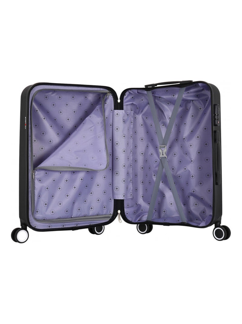 Valise Grande taille 4 roues ABS Print - Papillon - SuperFly Blanc - Kiabi