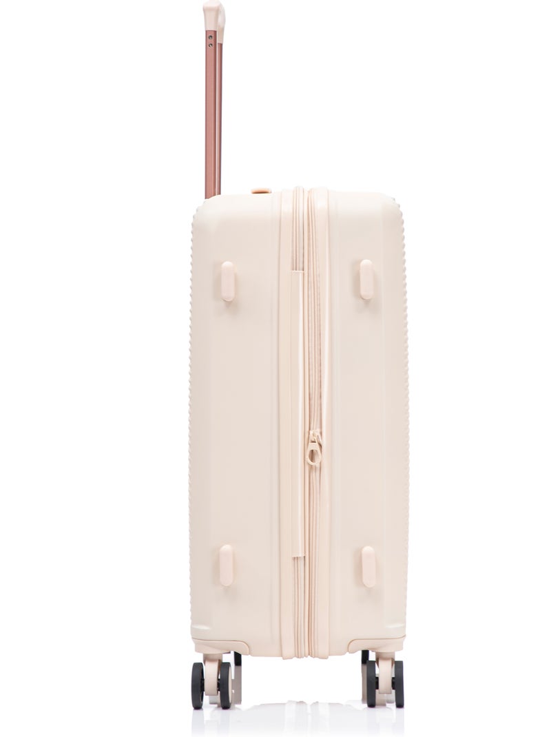 Valise Grande Taille 75 cm | Cadenas TSA | Bagage Grande Taille avec 4 Roues | CELIMS France Beige - Kiabi