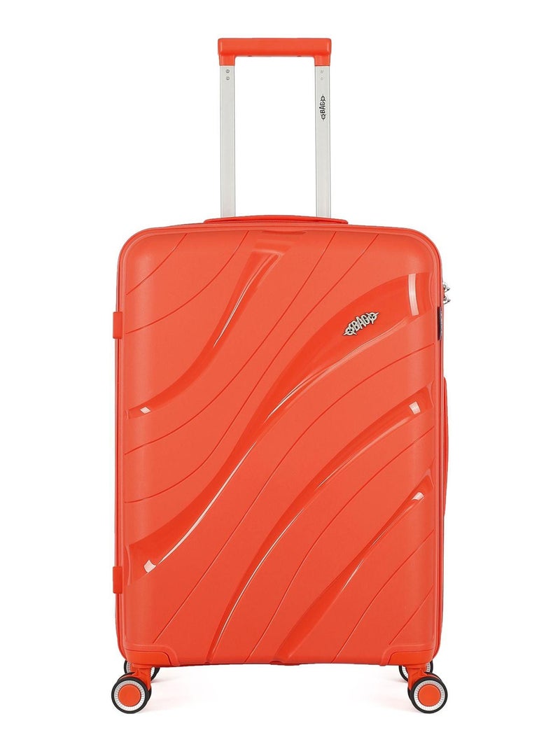 VALISE M PERSEE Orange corail - Kiabi