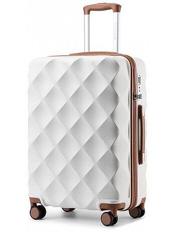 Valise moyenne - 61x42x26 cm rigide 4 roulettes serrure tsa - british traveller