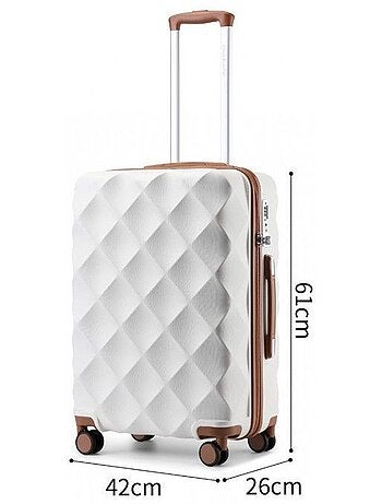Valise moyenne - 61x42x26 cm rigide 4 roulettes serrure tsa - british traveller