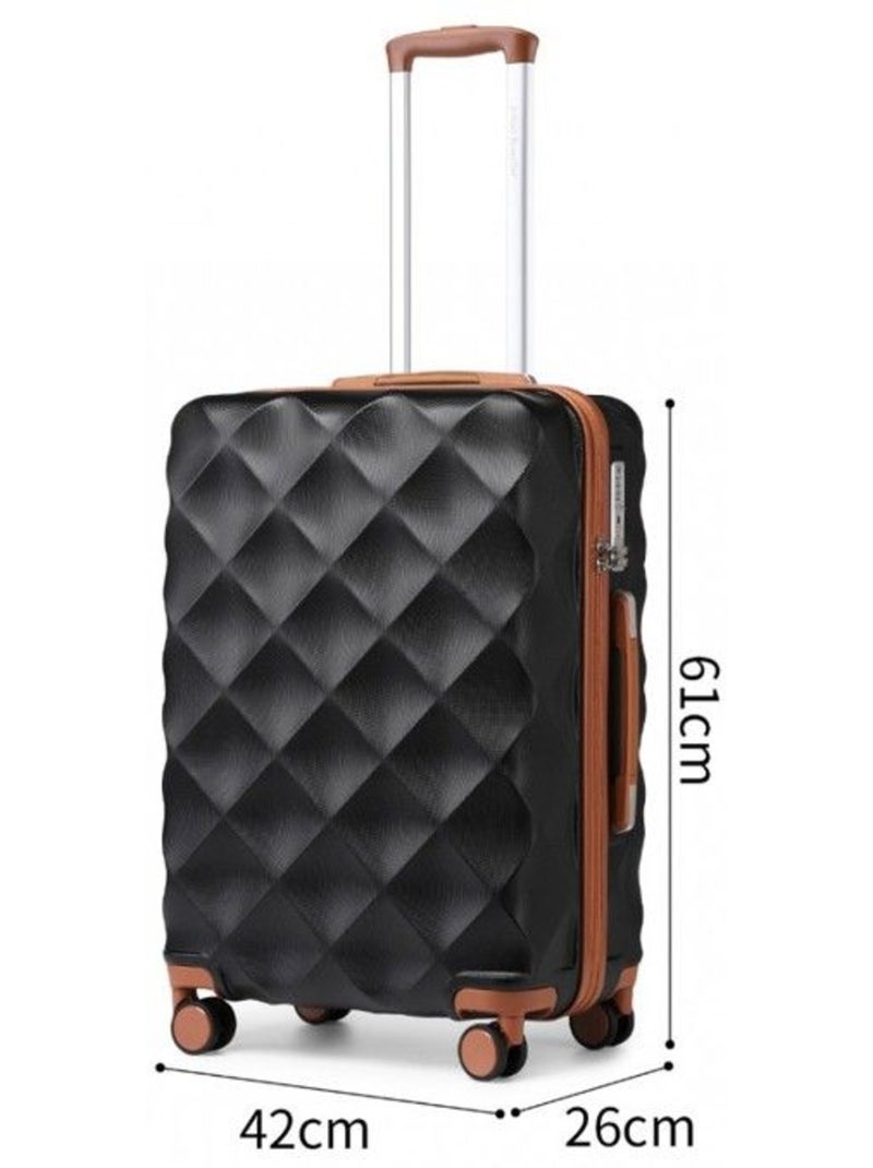 Valise moyenne - 61x42x26 cm rigide 57 l tsa - british traveller Noir - Kiabi