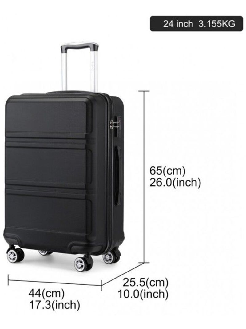 Valise moyenne - 65x41x26 cm abs 64 l tsa - kono Noir - Kiabi