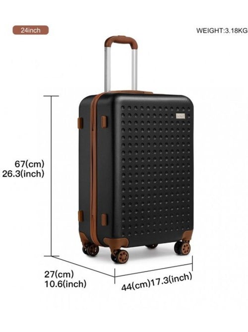 Valise moyenne - 65x42.5x25.5 cm abs+pc 4 roulettes serrure tsa - kono - Kiabi Valise moyenne - 65x42.5x25.5 cm abs+pc 4 roulettes serrure tsa - kono - Kiabi