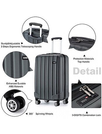 Valise moyenne - 65x42x26 cm abs 61 l - kono